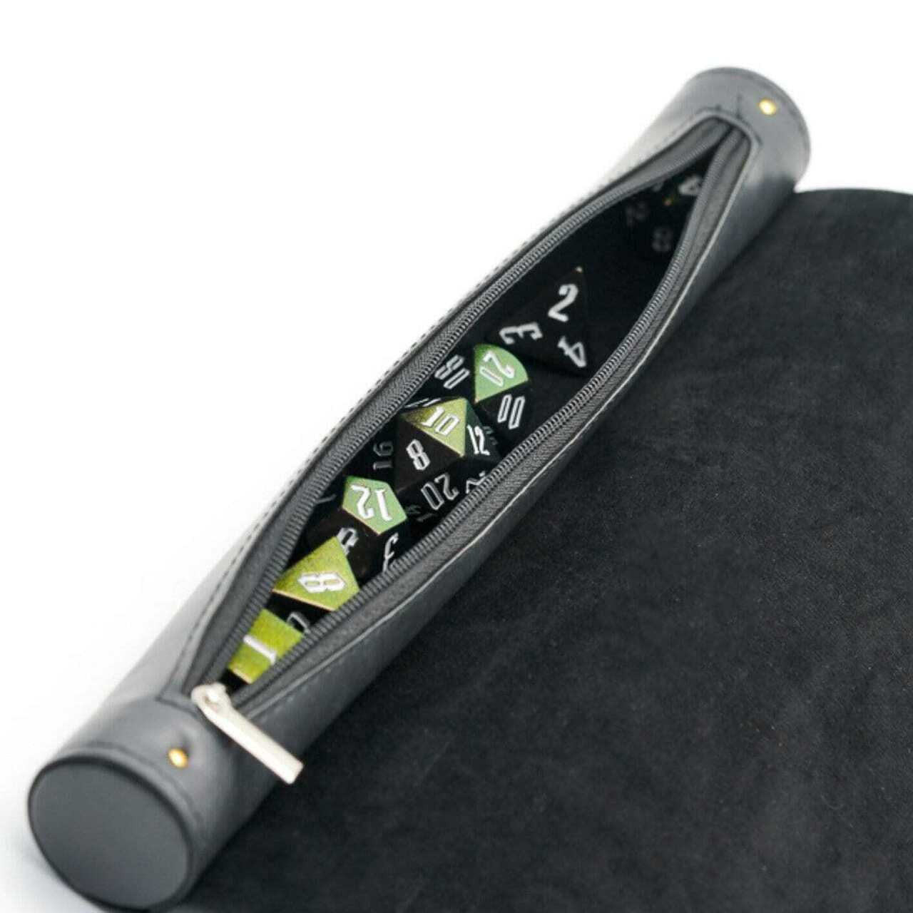 Foam Brain Games Black Roll Up Leatherette Dice Mat
